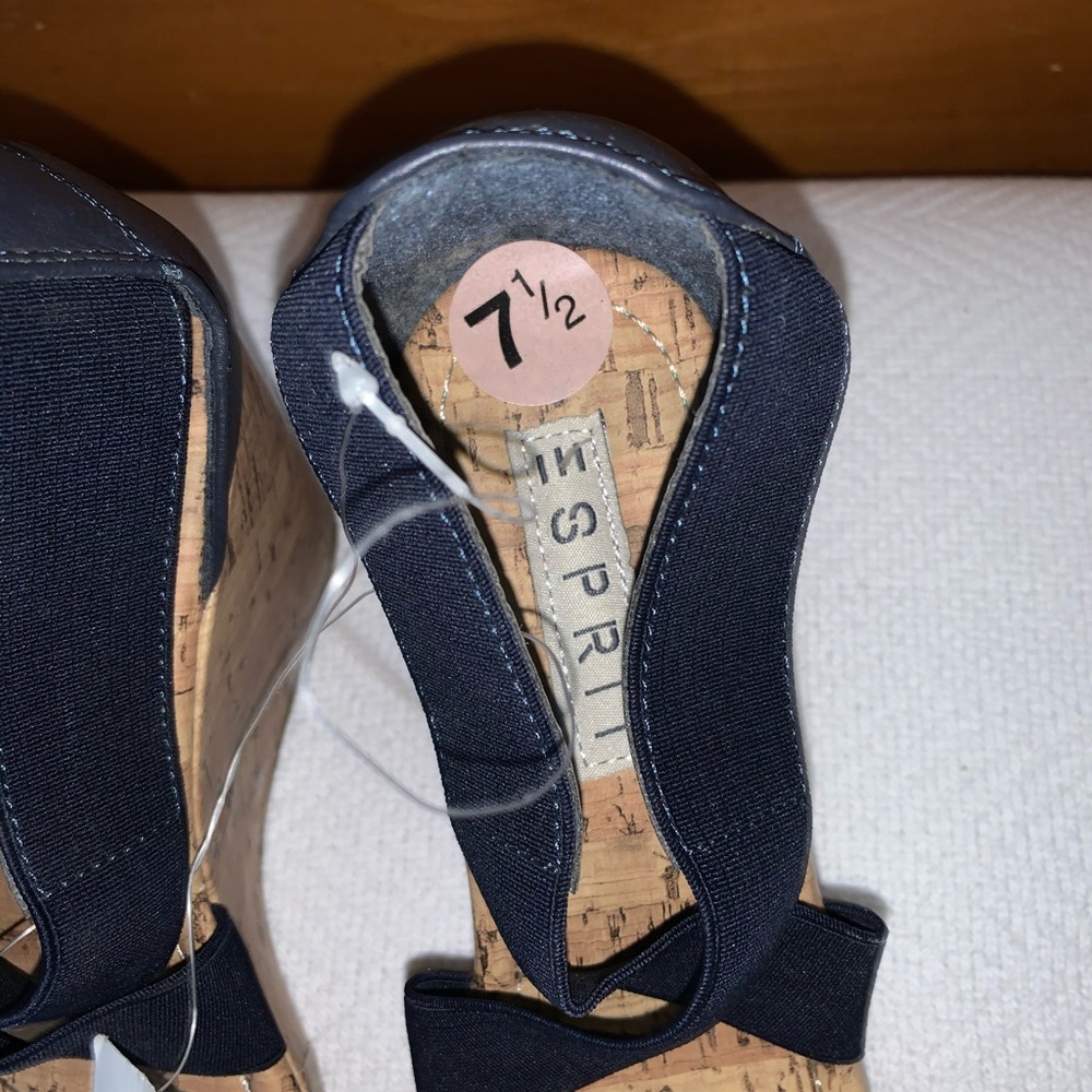 NWT, Esprit Blue Sandals, Size 7.5 - Picture 3 of 7